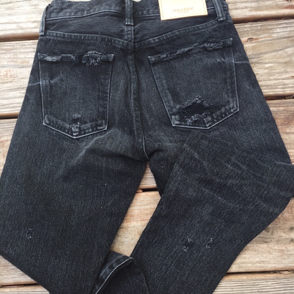 Moussy Vintage distressed skinny Black jeans - Picture 4 of 6